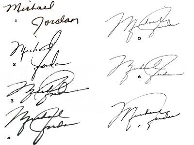 authentic michael jordan signature
